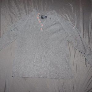 Wrangler Jeans Co. Men's Gray XL Button Pullover